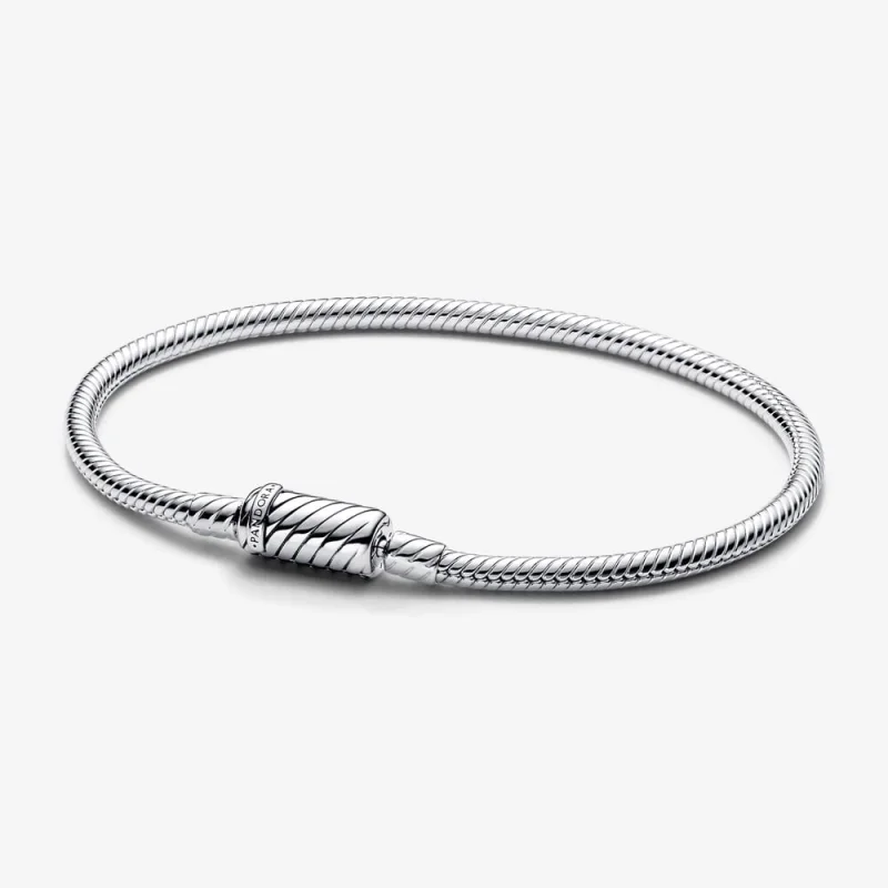 (image for) Pandora Easy-Close Magnetic Clasp Snake Chain Bracelet - 590122C00 - View 2
