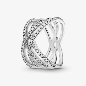 (image for) Pandora Entwined Lines Ring - 196401CZ