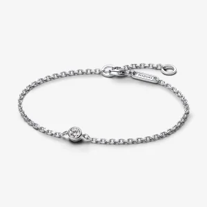 (image for) Pandora Era Lab-grown Diamond Bezel Chain Bracelet 0.15 carat tw Sterling Silver - 592847C01