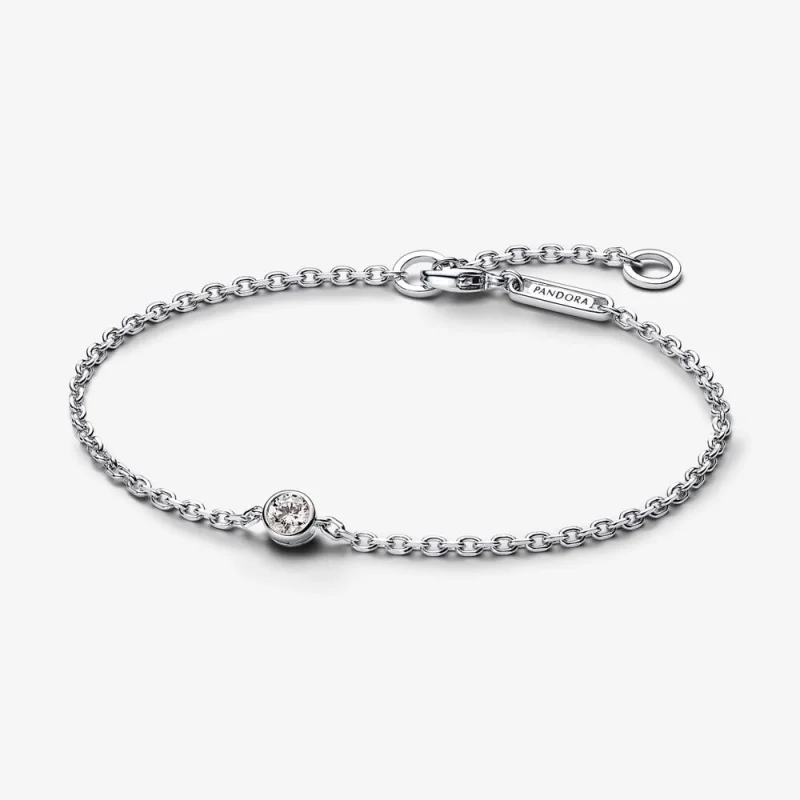 (image for) Pandora Era Lab-grown Diamond Bezel Chain Bracelet 0.15 carat tw Sterling Silver - 592847C01 - Product Image