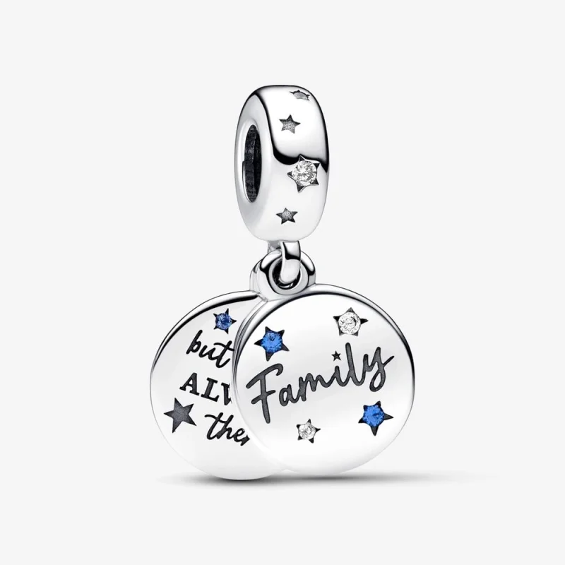 (image for) Pandora Family Love Double Dangle Charm - 792987C01 - Product Image