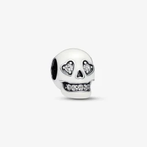 (image for) Pandora Glow-in-the-dark Sparkling Skull Charm - 792811C01