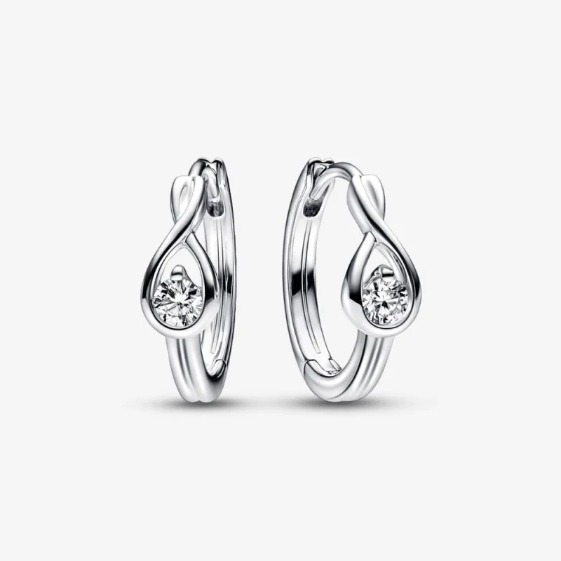 (image for) Pandora Infinite Lab-grown Diamond Hoop Earrings 0.20 carat tw Sterling Silver - 292412C01 - Product Image