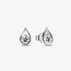(image for) Pandora Infinite Lab-grown Diamond Stud Earrings 0.20 carat tw Sterling Silver - 299452C01