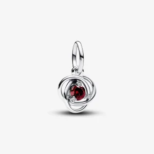 (image for) Pandora January Red Eternity Circle Dangle Charm - 793125C01