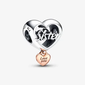 (image for) Pandora Love You Sister Heart Charm - 782244C00