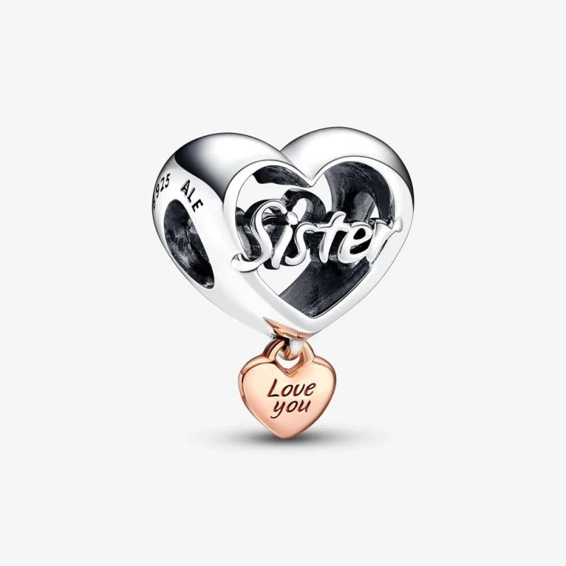 (image for) Pandora Love You Sister Heart Charm - 782244C00 - Product Image