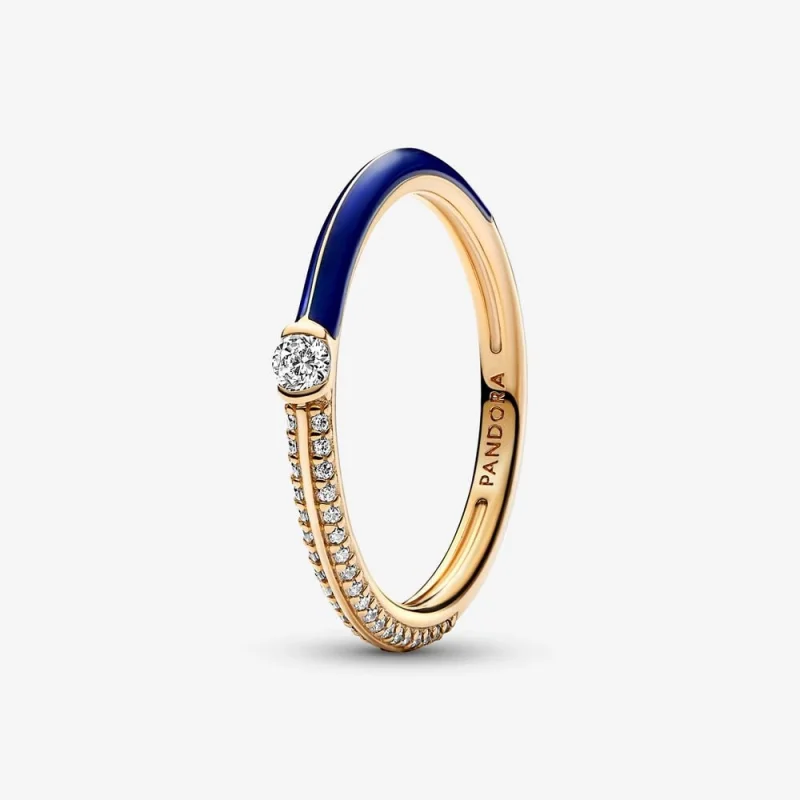 (image for) Pandora ME Pavé & Blue Dual Ring - 162528C01 - Product Image