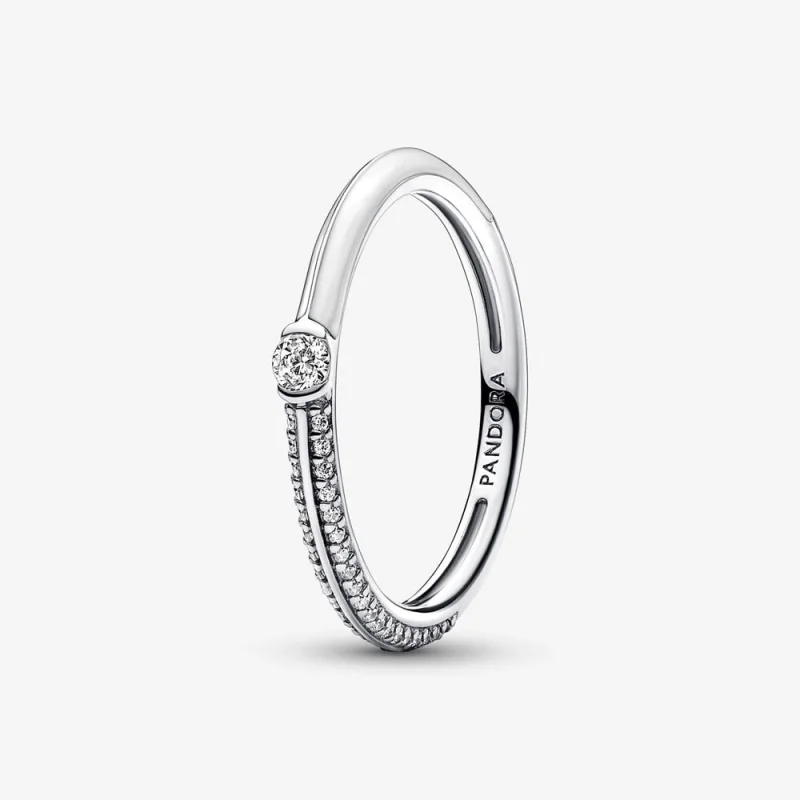 (image for) Pandora ME Pavé & White Dual Ring - 192528C02 - Product Image