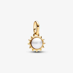 (image for) Pandora ME Treated Freshwater Cultured Pearl Sun Mini Dangle Charm - 763035C01