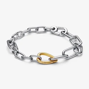 (image for) Pandora ME Two-tone Heart Openable Link Chain Bracelet - 562527C00