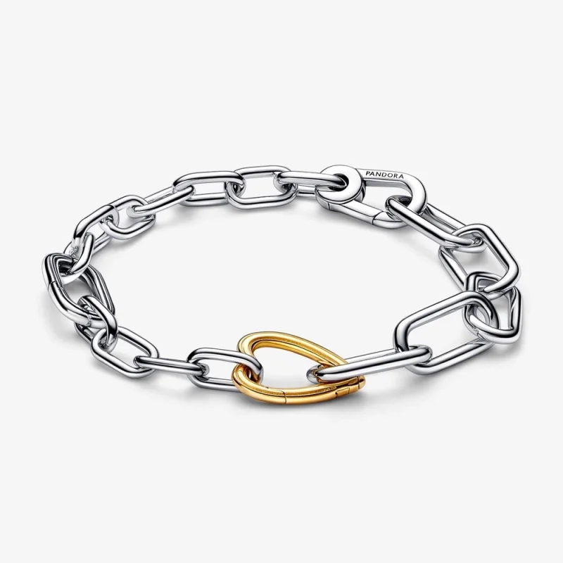 (image for) Pandora ME Two-tone Heart Openable Link Chain Bracelet - 562527C00 - Product Image
