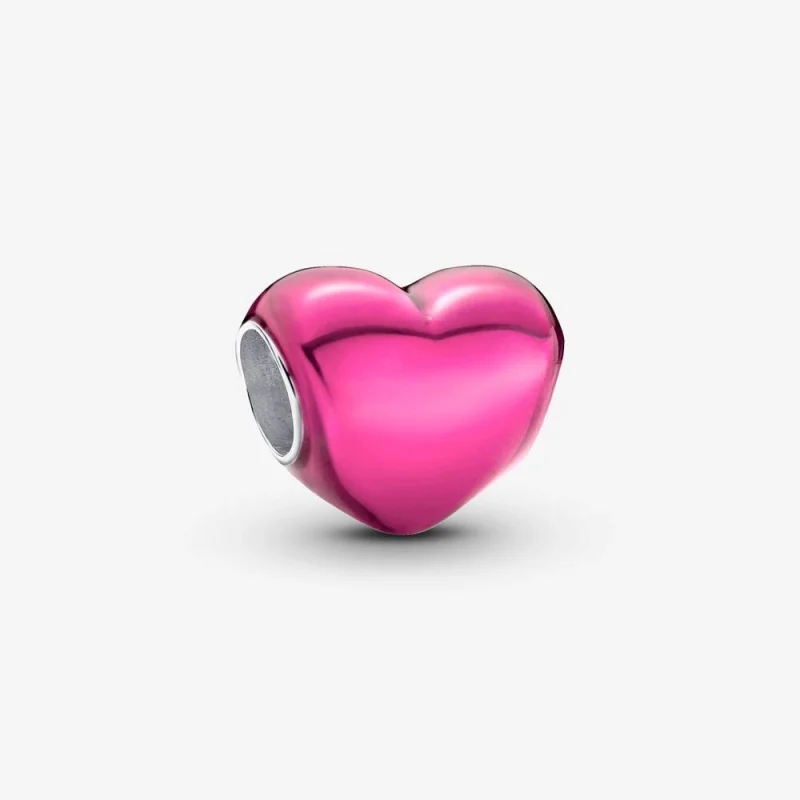(image for) Pandora Metallic Pink Heart Charm - 793337C03 - Product Image