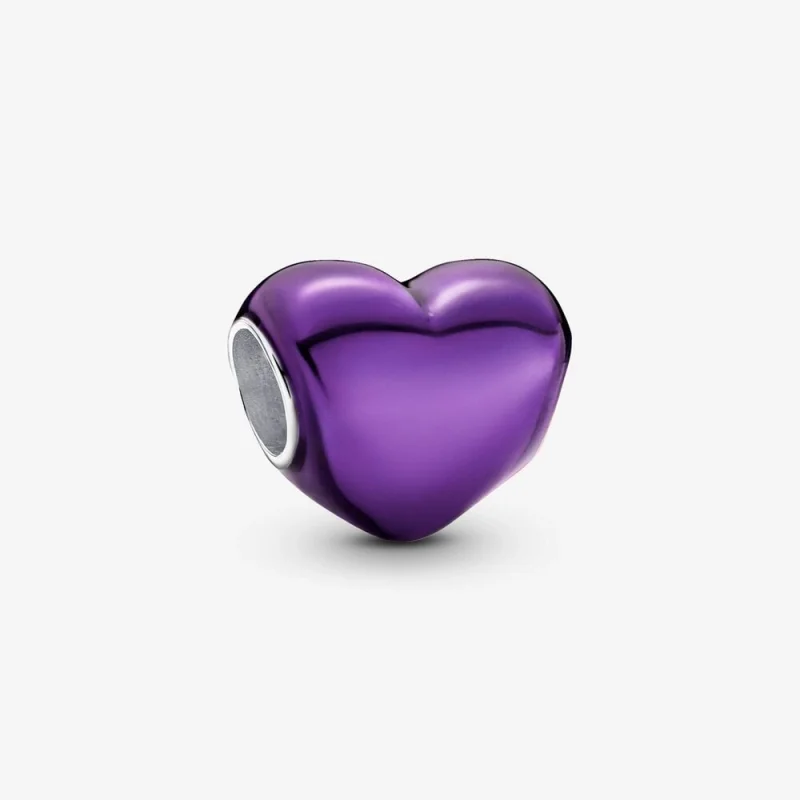 (image for) Pandora Metallic Purple Heart Charm - 793337C01 - Product Image