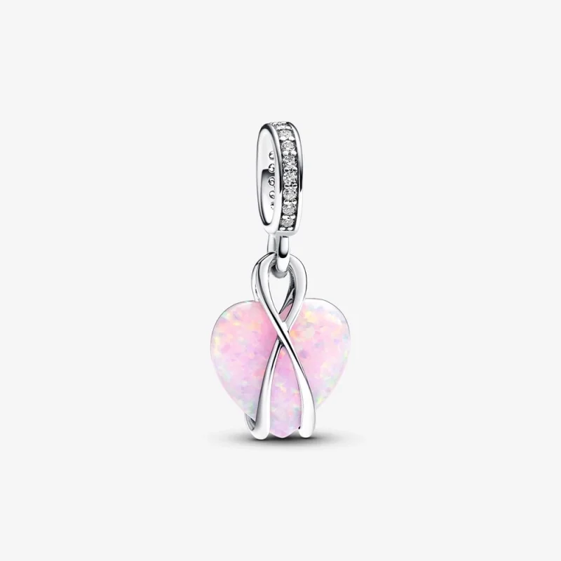 (image for) Pandora Mom Opalescent Heart Dangle Charm - 793202C01 - Product Image