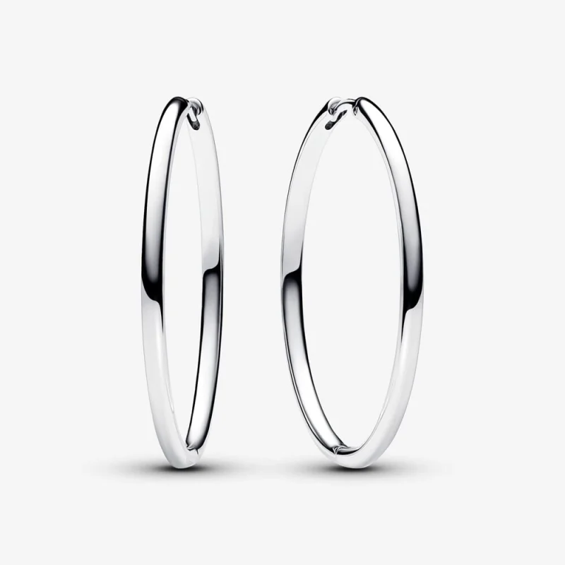 (image for) Pandora Moments 40 mm Charm Hoop Earrings - 293336C00 - Product Image