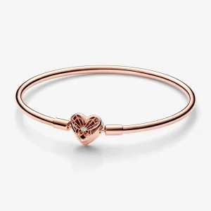 (image for) Pandora Moments Heart & Butterfly Bangle - 582594C01