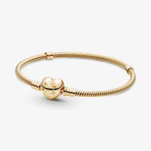 (image for) Pandora Moments Heart Clasp Snake Chain Bracelet - 559522C00