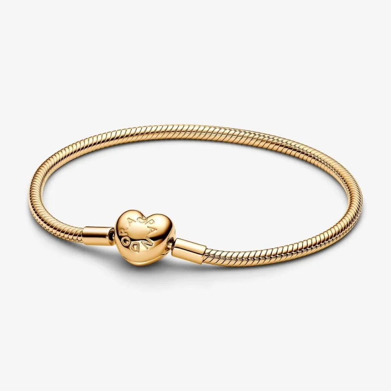 (image for) Pandora Moments Heart Clasp Snake Chain Bracelet - 563050C00 - Product Image