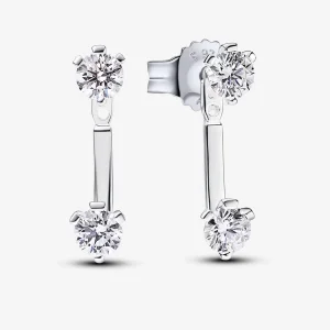 (image for) Pandora Nova Lab-grown Diamond Stud Drop Jacket Earrings 1.00 carat tw Sterling Silver - 292863C01