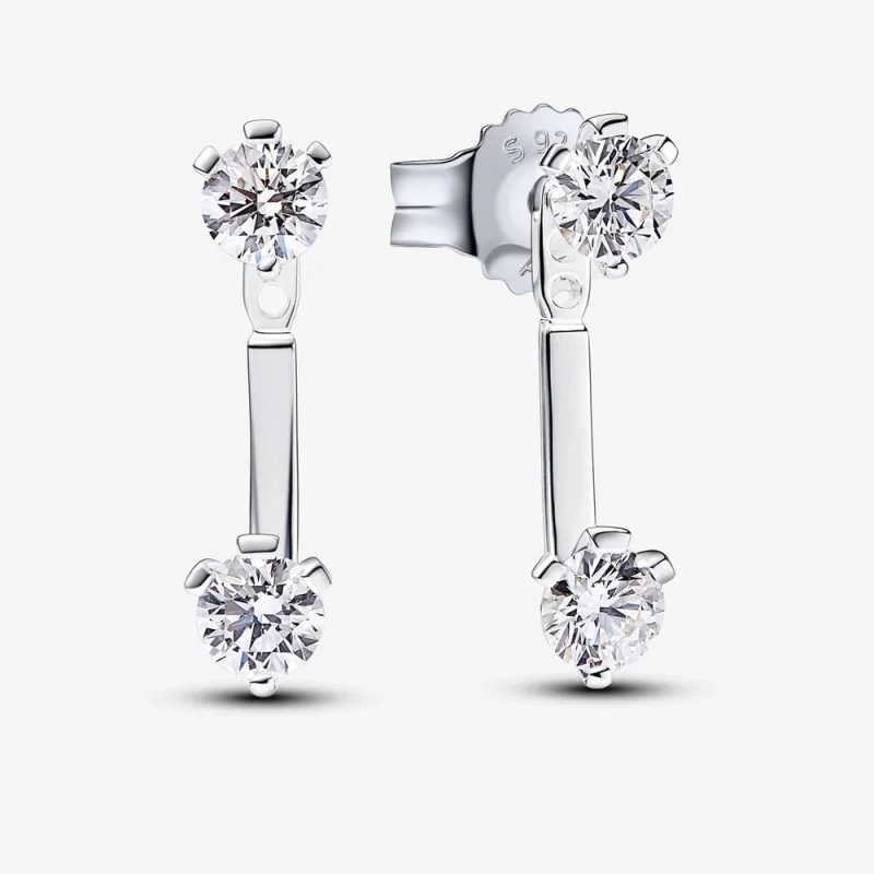 (image for) Pandora Nova Lab-grown Diamond Stud Drop Jacket Earrings 1.00 carat tw Sterling Silver - 292863C01 - Product Image