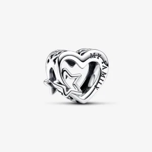 (image for) Pandora Openwork Family Heart & Star Charm - 792829C00