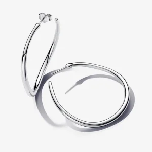 (image for) Pandora Organically Shaped 42 mm Open Hoop Earrings - 293299C00