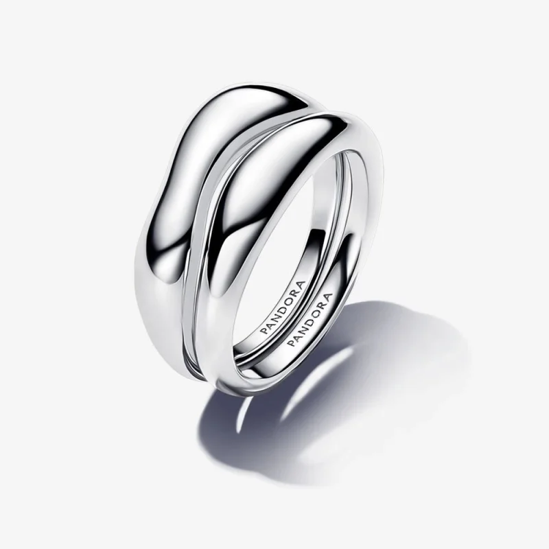 (image for) Pandora Organically Shaped Stacking Rings - 193264C00 - Product Image