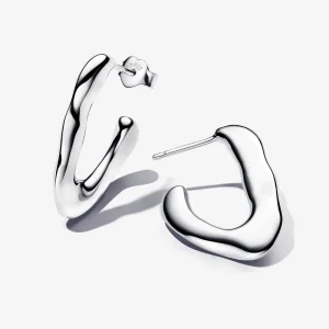 (image for) Pandora Organically V-shaped Open Hoop Earrings - 293290C00