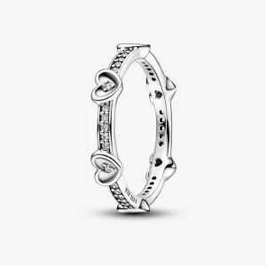 (image for) Pandora Radiant Sparkling Hearts Ring - 192496C01