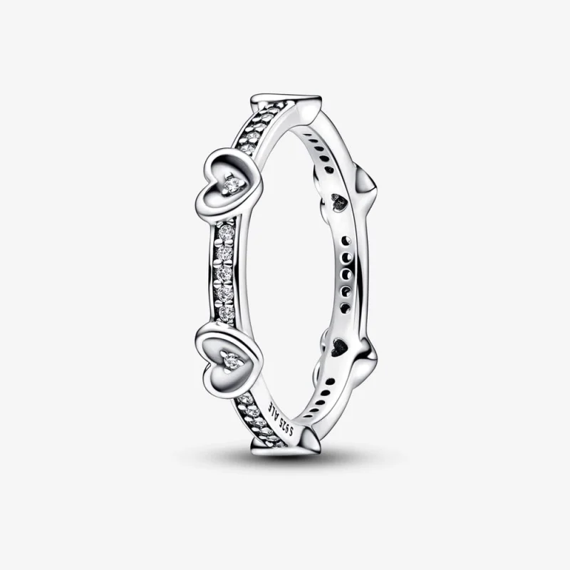 (image for) Pandora Radiant Sparkling Hearts Ring - 192496C01 - Product Image