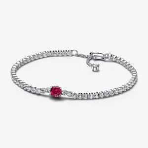 (image for) Pandora Red Sparkling Round Pavé Tennis Bracelet - 592403C01