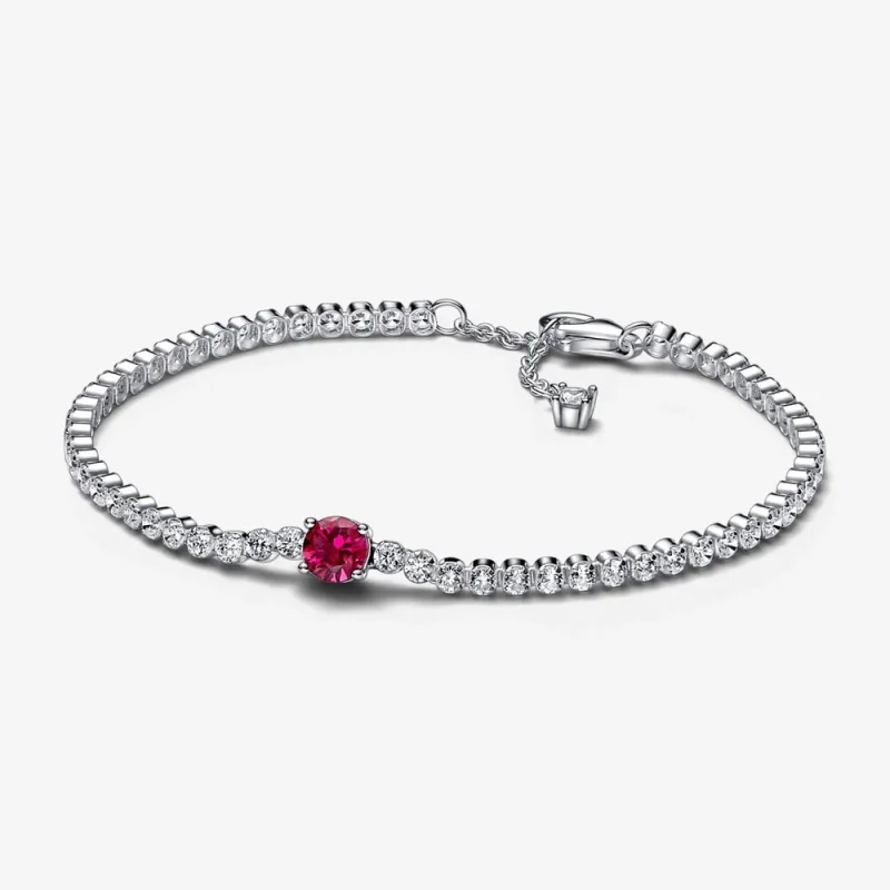 (image for) Pandora Red Sparkling Round Pavé Tennis Bracelet - 592403C01 - Product Image