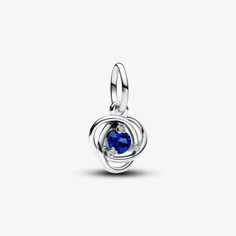 (image for) Pandora September Blue Eternity Circle Dangle Charm - 793125C09 - Product Image