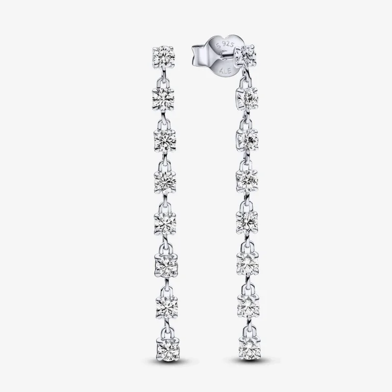 (image for) Pandora Sparkling Eight Stones Drop Earrings - 293159C01 - Product Image