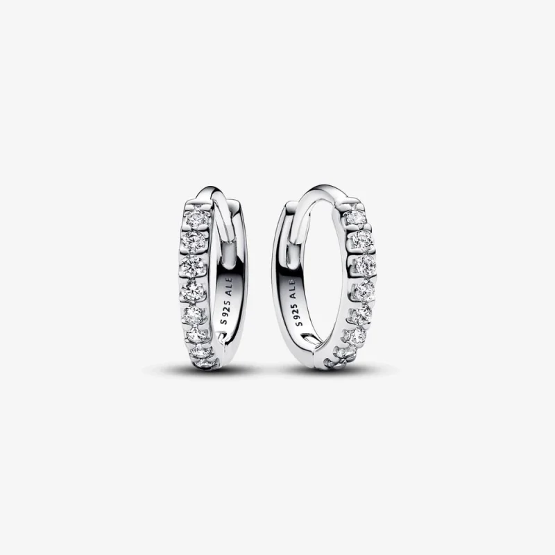 (image for) Pandora Sparkling Huggie Hoop Earrings - 293015C01 - Product Image