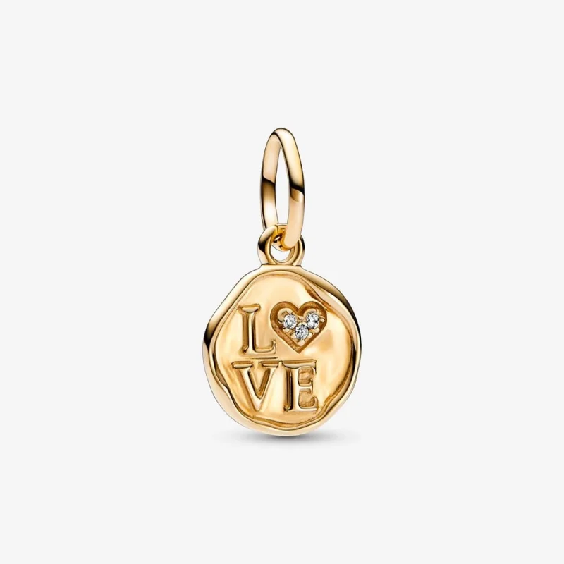 (image for) Pandora Sparkling Love Stamp Dangle Charm - 752605C01 - Product Image