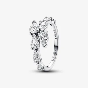 (image for) Pandora Sparkling Overlapping Band Ring - 193004C01