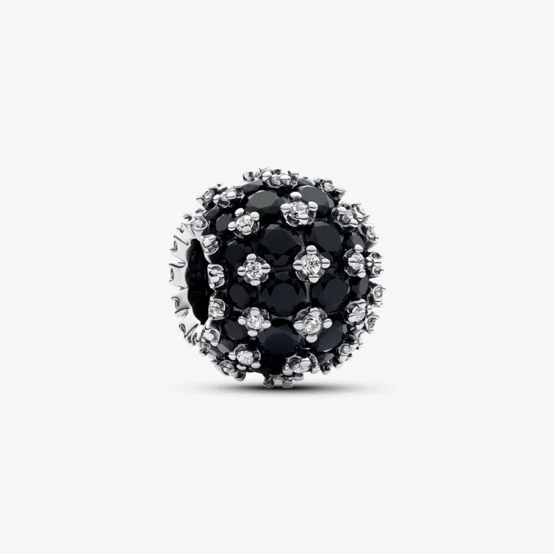(image for) Pandora Sparkling Pavé Round Black Charm - 792630C04 - Product Image