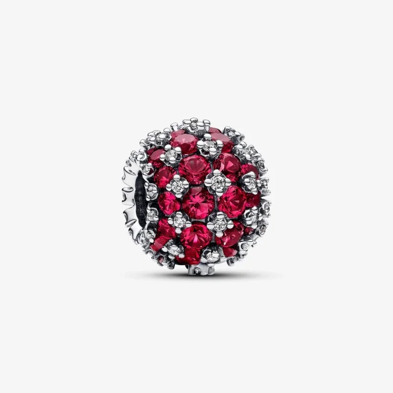 (image for) Pandora Sparkling Pavé Round Pink Charm - 792630C03 - Product Image