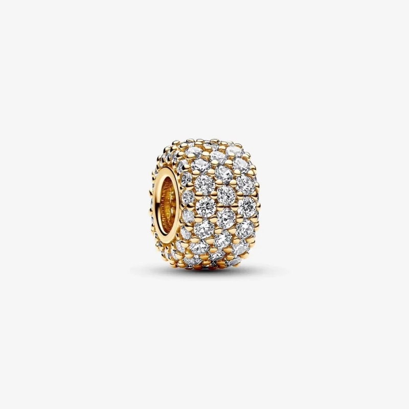 (image for) Pandora Sparkling Pavé Triple-row Charm - 762820C01 - Product Image