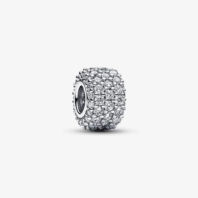 (image for) Pandora Sparkling Pavé Triple-row Charm - 792820C01 - Product Image