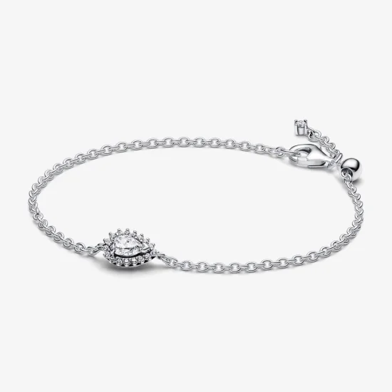 (image for) Pandora Sparkling Pear Halo Chain Bracelet - 593001C01