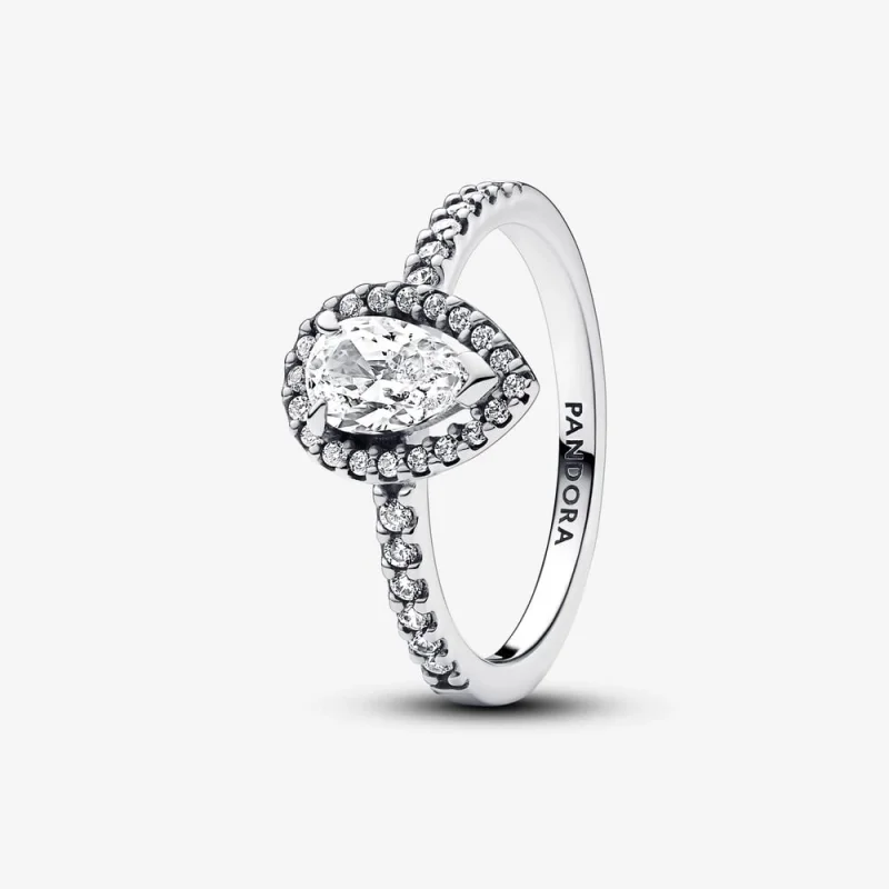(image for) Pandora Sparkling Pear Halo Ring - 192835C01 - Product Image