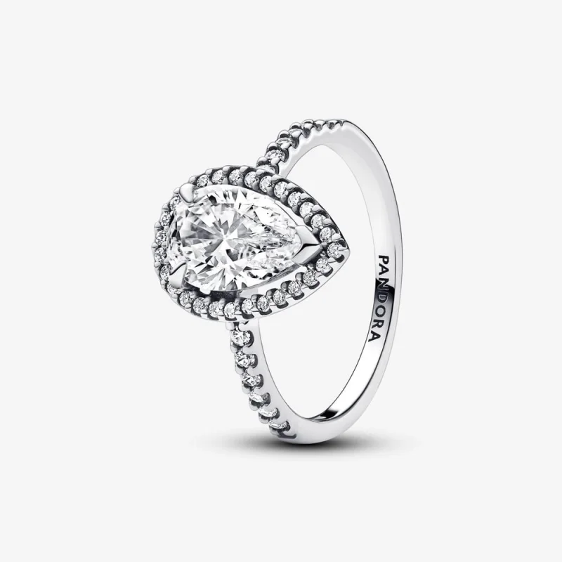 (image for) Pandora Sparkling Pear Halo Ring - 193012C01 - Product Image