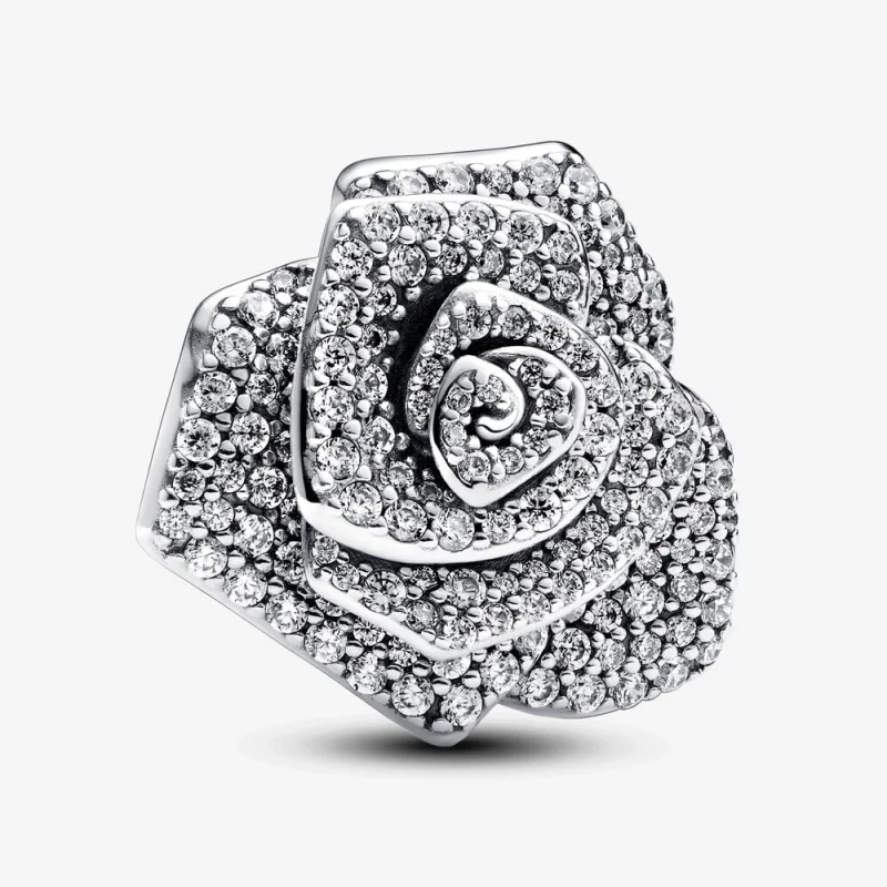 (image for) Pandora Sparkling Rose in Bloom Oversized Charm - 793245C01 - Product Image