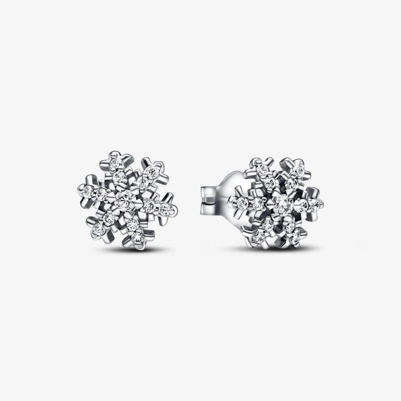 (image for) Pandora Sparkling Snowflake Stud Earrings - 292370C01 - Product Image