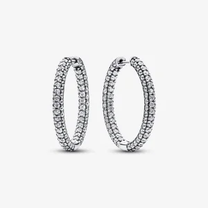 (image for) Pandora Timeless Pavé Single-row Hoop Earrings - 293016C01