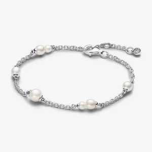 (image for) Pandora Treated Freshwater Cultured Pearl Station Chain Bracelet - 593172C01