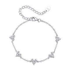 (image for) PANDORA Style Sparkling Cubic Zirconia Heart Chain Bracelet - BSB227